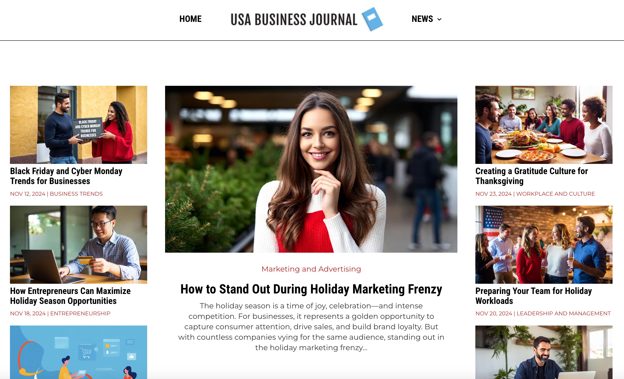 USA Business Journal - New Site Launches